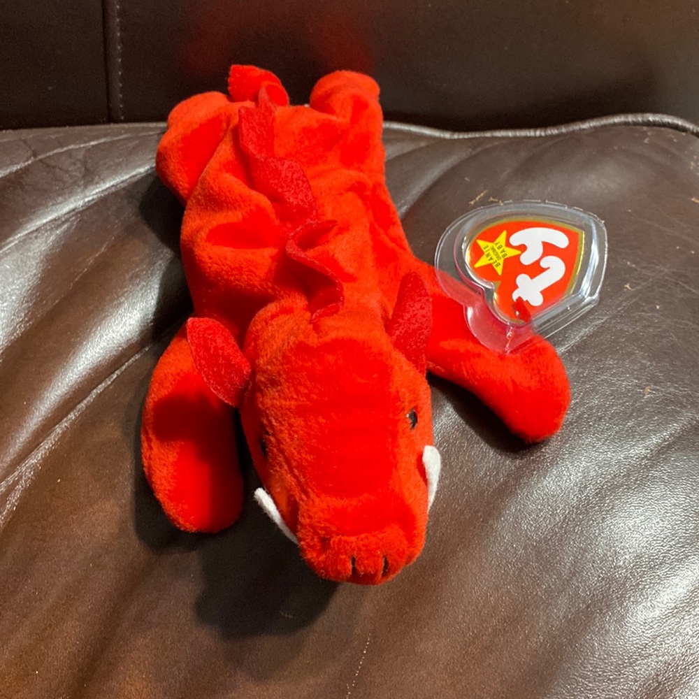 Ty Beanie Babies Grunt the Razorback Wild Boar Rare PVC Korean Antique Collect